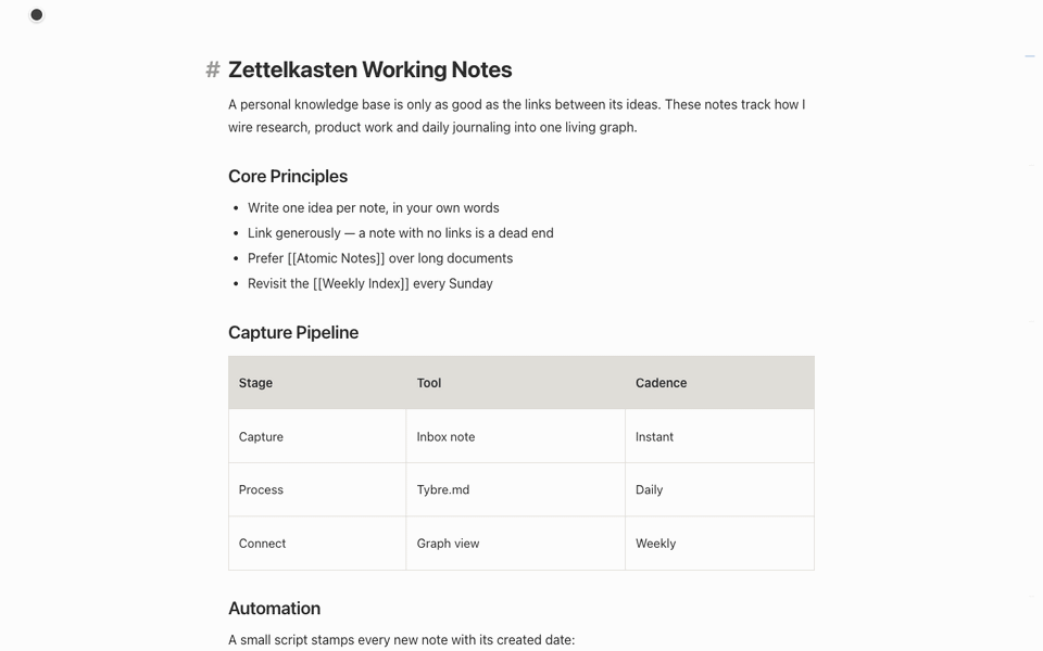 WYSIWYG markdown — syntax appears only where you edit